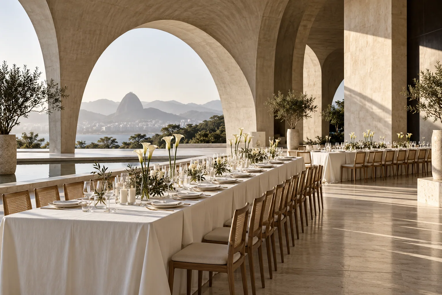 Inspiração de decoração para a cerimônia no estilo Ébano